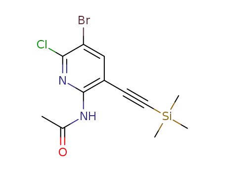 N-{5-Bromo-6-chloro-3-[(trimethylsilyl)ethynyl]pyridin-2-yl}acetamide