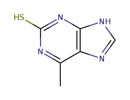 Molecular Structure of 1196-42-5 (2-MERCAPTO-6-METHYLPURINE)