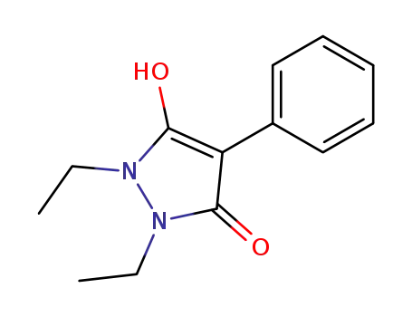 4-phenyl-1,2-diethyl-3<sup>(5)</sup>-oxo-5<sup>(3)</sup>-hydroxy-3H(5H)-pyrazole