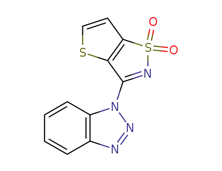 Molecular Structure of 119120-83-1 (1-(1,1-dioxidothieno[2,3-d]isothiazol-3-yl)-1H-benzotriazole)