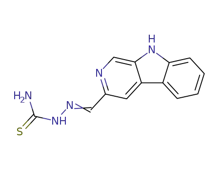 Molecular Structure of 119694-67-6 ((2E)-2-(9H-beta-carbolin-3-ylmethylidene)hydrazinecarbothioamide)