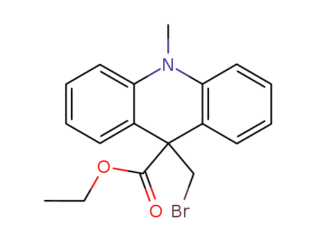 Molecular Structure of 153562-08-4 (9-Bromomethyl-10-methyl-9,10-dihydro-acridine-9-carboxylic acid ethyl ester)