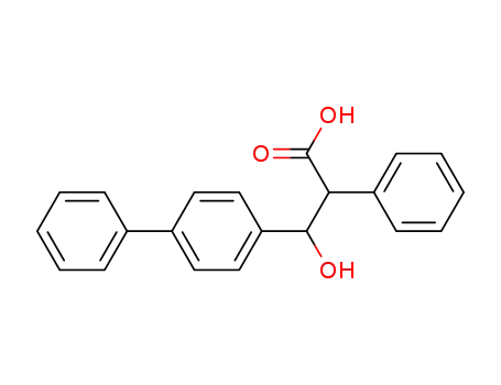 Molecular Structure of 119725-38-1 ([1,1'-Biphenyl]-4-propanoicacid, b-hydroxy-a-phenyl-, (R*,S*)-(-)- (9CI))