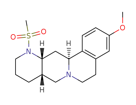 Molecular Structure of 121961-55-5 (6H-Isoquino[2,1-g][1,6]naphthyridine,5,8,8a,9,10,11,12,12a,13,13a-decahydro-3-methoxy-12-(methylsulfonyl)-,(8aS,12aR,13aR)-)