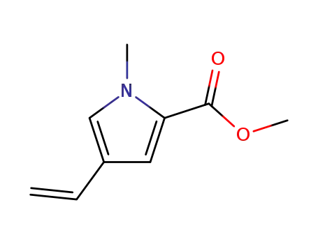 Molecular Structure of 119580-85-7 (1H-Pyrrole-2-carboxylicacid,4-ethenyl-1-methyl-,methylester(9CI))