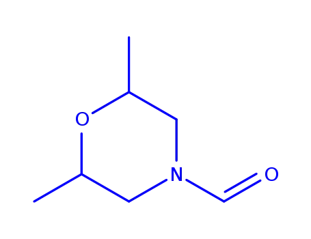 Molecular Structure of 29553-21-7 (4-Morpholinecarboxaldehyde, 2,6-dimethyl- (8CI,9CI))