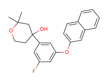 4-[5-fluoro-3-(naphth-2-yloxy)phenyl]-4-hydroxy-2,2-dimethyltetrahydropyran