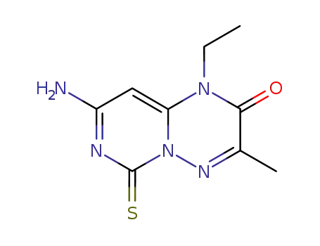 2H-Pyrimido(1,6-b)(1,2,4)triazin-2-one, 1,6-dihydro-8-amino-1-ethyl-3-methyl-6-thioxo-