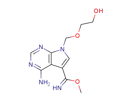 Methyl 4-amino-7-(2-hydroxyethoxymethyl)pyrrolo[2,3-d]pyrimidine-5-carboximidate