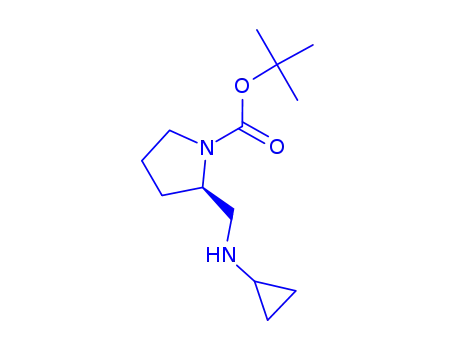 Molecular Structure of 1354010-96-0 ((R)-1-tert-butoxycarbonyl-2-cyclopropylaminomethyl-pyrrolidine)