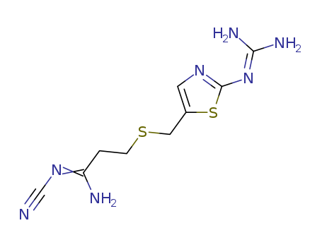 Propanimidamide,3-[[[2-[(aminoiminomethyl)amino]-5-thiazolyl]methyl]thio]-N-cyano-