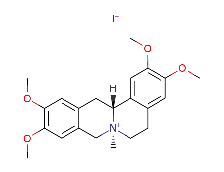 Molecular Structure of 120052-37-1 (2,3,10,11-tetramethoxy-7-methyl-5,8,13,13a-tetrahydro-6H-isoquino[3,2-a]isoquinolinium iodide)