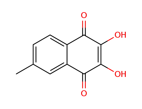 Molecular Structure of 120376-90-1 (1,4-Naphthalenedione, 2,3-dihydroxy-6-methyl- (9CI))