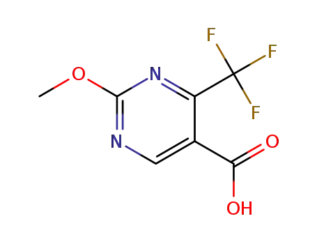 Molecular Structure of 1202980-50-4 (2-Methoxy-4-trifluoromethyl-5-pyrimidinecarboxylic Acid)