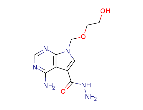 4-AMINO-7-(2-HYDROXY-ETHOXYMETHYL)-7H-PYRROLO[2,3-D]PYRIMIDINE-5-CARBOXYLIC ACID HYDRAZIDE