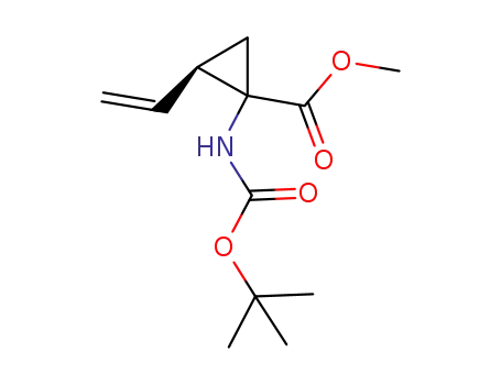 Molecular Structure of 915317-20-3 ((1R,2R)-Methyl 1-(tert-butoxycarbonylaMino)-2-vinylcyclopropanecarboxylate)