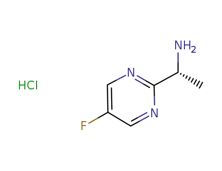 Molecular Structure of 1202070-40-3 ((R)-1-(5-Fluoro-pyrimidin-2-yl)-ethylamine hydrochloride)