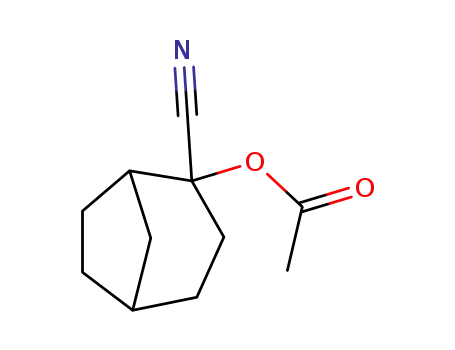Molecular Structure of 1202-82-0 (2-cyanobicyclo[3.2.1]oct-2-yl acetate)