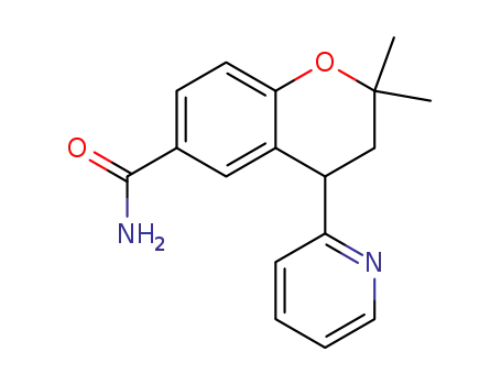 3,4-dihydro-2,2-dimethyl-4-(pyridin-2-yl)-2H-1-benzopyran-6-carboxamide