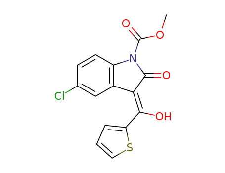 (Z)-5-chloro-3-[1-hydroxy-1-(2-thienyl)methylene]-1-methoxycarbonyl-2-oxo-2,3-dihydroindole