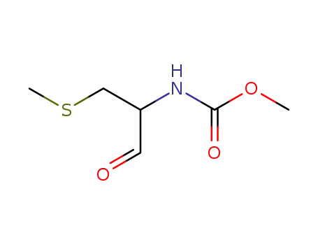 Molecular Structure of 129031-04-5 (Carbamic  acid,  [1-formyl-2-(methylthio)ethyl]-,  methyl  ester  (9CI))