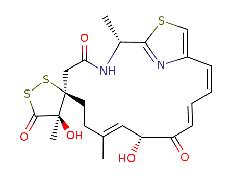 (9E,13Z,15E)-4',11-dihydroxy-2,4',9-trimethylspiro[19-thia-3,20-diazabicyclo[15.2.1]icosa-1(20),9,13,15,17-pentaene-6,5'-dithiolane]-3',4,12-trione
