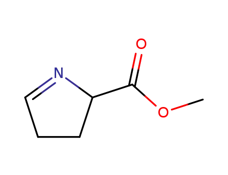 Molecular Structure of 206558-65-8 (2H-Pyrrole-2-carboxylic acid, 3,4-dihydro-, methyl ester, (2S)- (9CI))