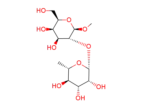 Molecular Structure of 128962-64-1 (methyl 2-O-beta-rhamnopyranosyl-beta-galactopyranoside)