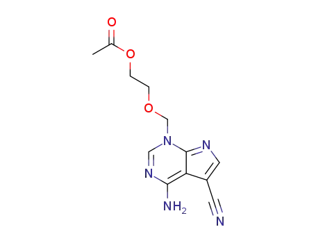 4-amino-5-cyano-1-<(2-acetoxyethoxy)methyl>pyrrolo<2,3-d>pyrimidine