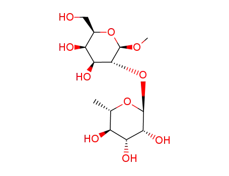 Molecular Structure of 128962-66-3 (methyl 2-O-alpha-rhamnopyranosyl-beta-galactopyranoside)
