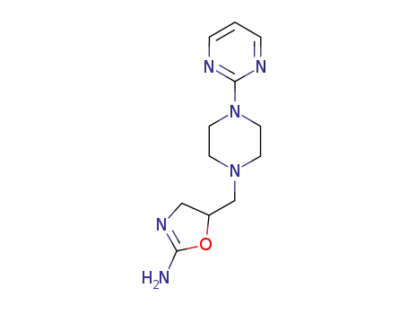 Molecular Structure of 127908-95-6 (5-{[4-(pyrimidin-2-yl)piperazin-1-yl]methyl}-4,5-dihydro-1,3-oxazol-2-amine)