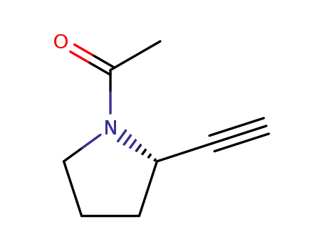 피롤리딘, 1-아세틸-2-에티닐-, (S)-(9CI)