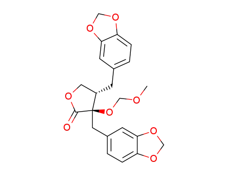 (3R,4S)-(-)-3-(methoxymethyl)oxy-3,4-<(3,4-methylenedioxy)benzyl>-γ-butyrolactone