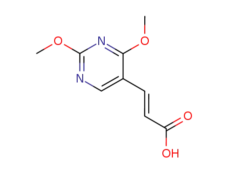 Molecular Structure of 119923-27-2 ((E)-5-(2-CARBOXYVINYL)-2,4-DIMETHOXYPYRIMIDINE)