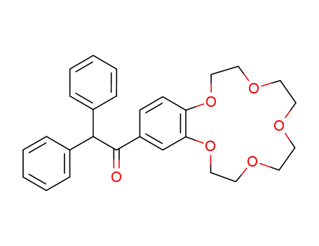 Molecular Structure of 120260-15-3 (1-(2,3,5,6,8,9,11,12-octahydro-1,4,7,10,13-benzopentaoxacyclopentadecin-15-yl)-2,2-diphenylethanone)