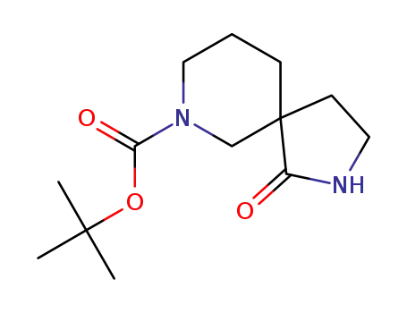 Molecular Structure of 923009-50-1 (tert-butyl 1-oxo-2,7-diazaspiro[4.5]decane-7-carboxylate)