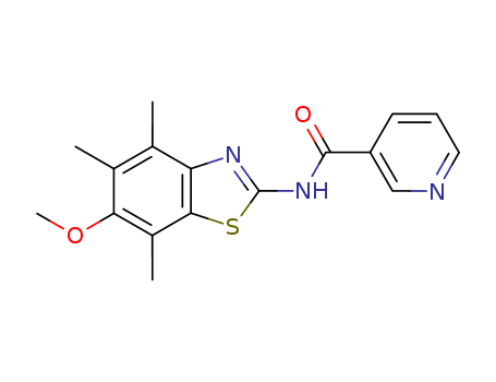 3-PYRIDINECARBOXAMIDE,N-(6-METHOXY-4,5,7-TRIMETHYL-2-BENZOTHIAZOLYL)-