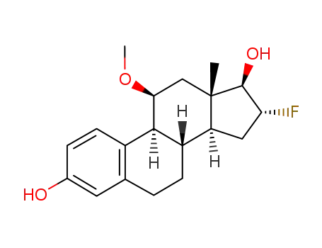 Molecular Structure of 129000-37-9 (11-methoxy-16-fluoroestradiol)