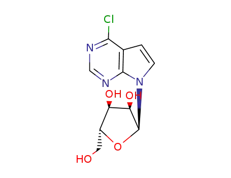 Molecular Structure of 120401-32-3 (6-CHLORO-7-DEAZAPURINE-?-D-RIBOSIDE)