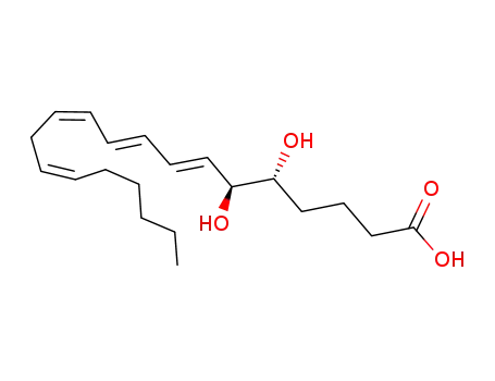 Molecular Structure of 94235-49-1 (erythro (5R,6S)-dihydroxy-7,9-trans-11,14-cis-eicosatetraenoic acid)