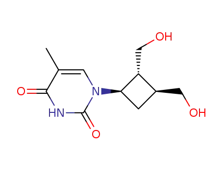2,4(1H,3H)-Pyrimidinedione,1-[2,3-bis(hydroxymethyl)cyclobutyl]-5-methyl-, [1R-(1a,2b,3a)]- (9CI)