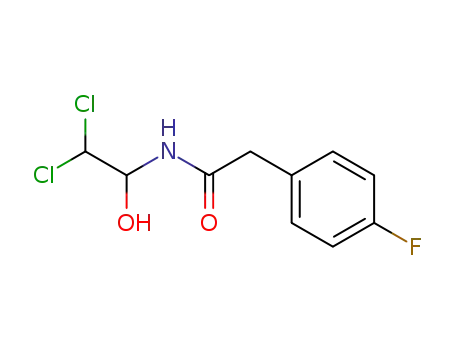 Molecular Structure of 1212-25-5 (N-(2,2-Dichloro-1-hydroxyethyl)-4-fluorobenzeneacetamide)