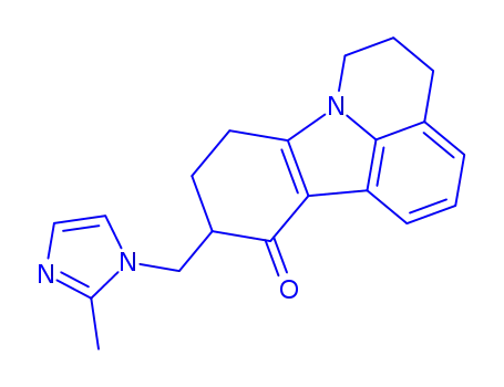 Molecular Structure of 120635-74-7 (4H-Pyrido[3,2,1-jk]carbazol-11(8H)-one,5,6,9,10-tetrahydro-10-[(2-methyl-1H-imidazol-1-yl)methyl]-, (10R)-)
