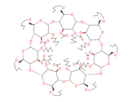 Molecular Structure of 120614-93-9 (Heptakis-(2,6-di-O-pentyl-3-O-acetyl)-beta-Cyclodextrin)