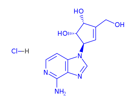 3-Cyclopentene-1,2-diol, 5-(4-amino-1H-imidazo[4,5-c]pyridin-1-yl)-3-(hydroxymethyl)-, hydrochloride (1:1), (1S,2R,5R)-