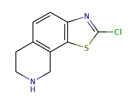 Molecular Structure of 120546-66-9 (Thiazolo[4,5-h]isoquinoline, 2-chloro-6,7,8,9-tetrahydro- (9CI))