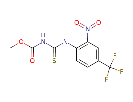 Molecular Structure of 129625-34-9 (N-methoxycarbonyl N'-2-nitro-4-trifluoromethylphenyl thiourea)