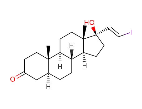 Molecular Structure of 129163-98-0 (17-(2-iodovinyl)dihydrotestosterone)