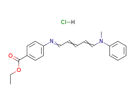 4-[5-(<i>N</i>-methyl-anilino)-penta-2,4-dienylidenamino]-benzoic acid ethyl ester; hydrochloride