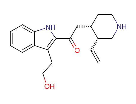 Molecular Structure of 121053-50-7 (2-[(3R,4S)-3-Ethenyl-4-piperidinyl]-1-[3-(2-hydroxyethyl)-1H-indol-2-yl]ethanone)